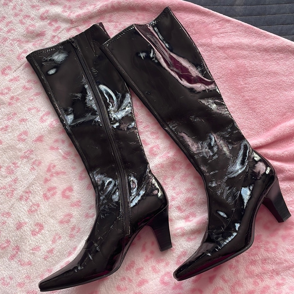 Shiny Vinyl Boots